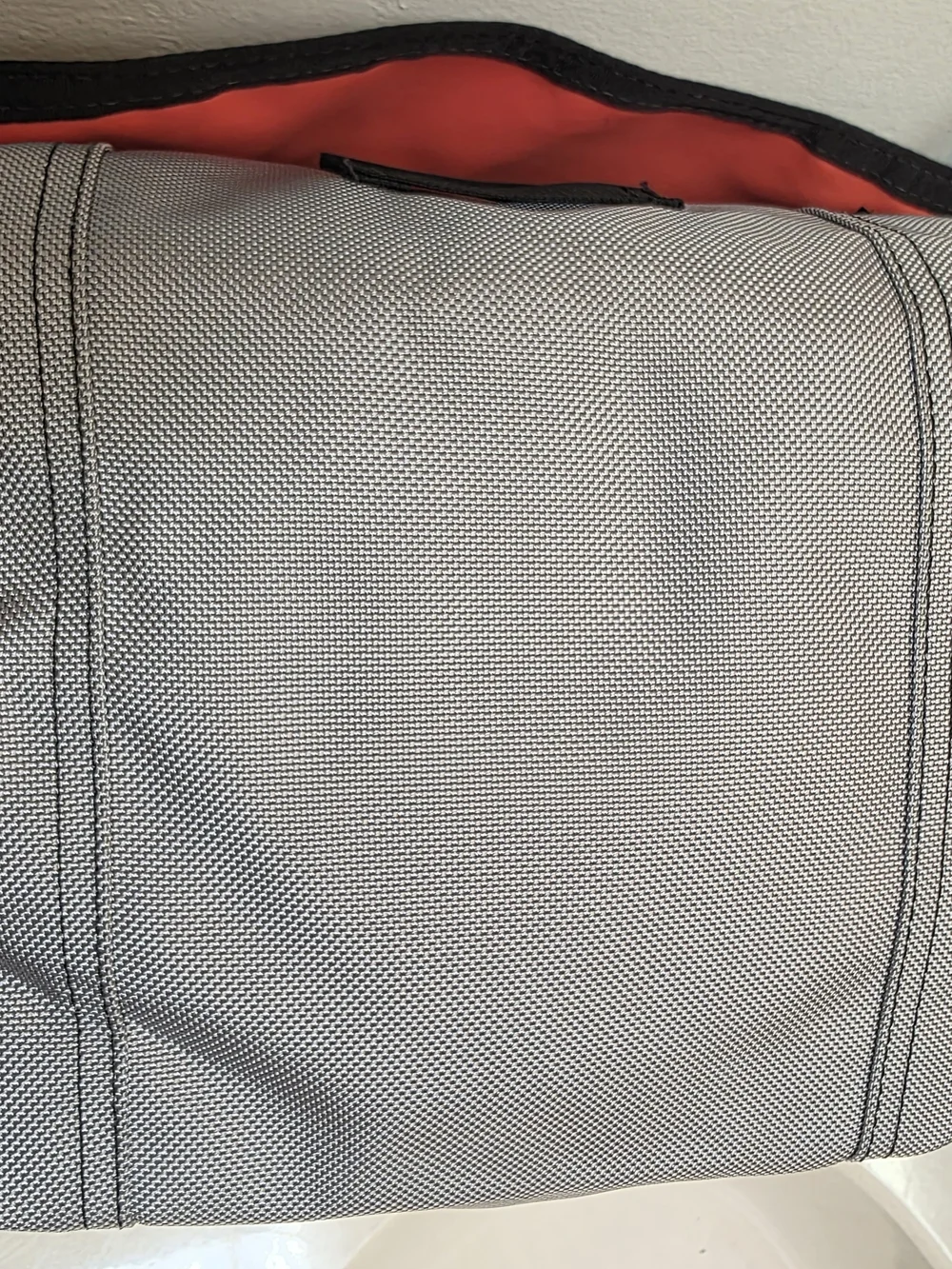 Timbuk2 Gray Messenger Bag with Orange LA Accent